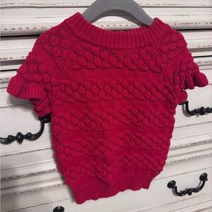 Toddler Red Cable Knit Sweater